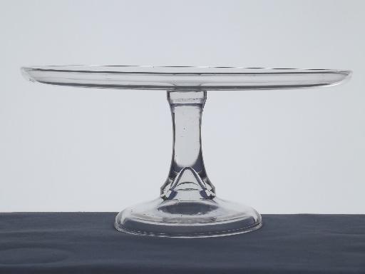 photo of vintage glass cake salver, pedestal cake plate, pastry / dessert stand #1