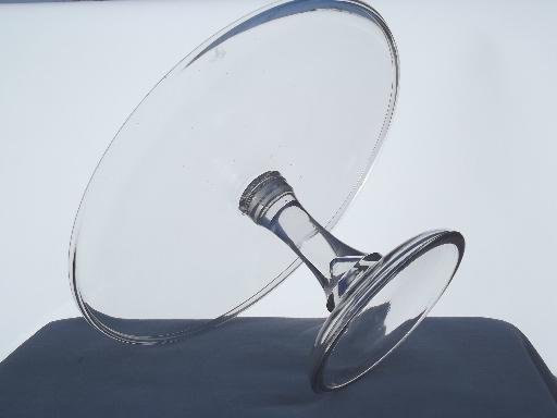 photo of vintage glass cake salver, pedestal cake plate, pastry / dessert stand #3