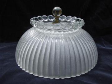 catalog photo of vintage glass ceiling light shade, old Aladdin crystal ball finial