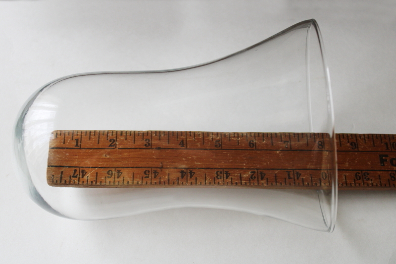 photo of vintage glass cloche, bell shaped display dome hand blown glass  #3