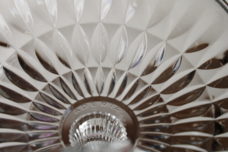 photo of vintage glass dessert pedestal, mini cake stand for a small fancy cake or cupcake  #5