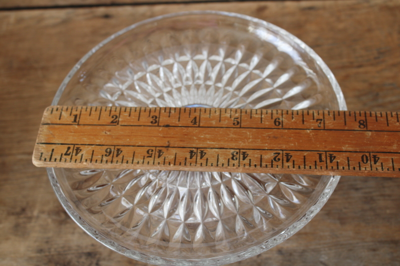 photo of vintage glass dessert pedestal, mini cake stand for a small fancy cake or cupcake  #6