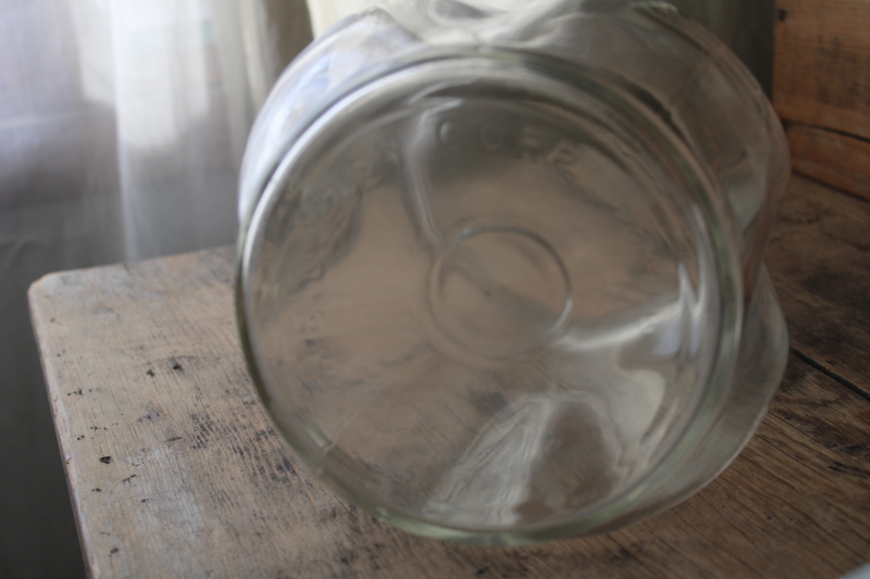 photo of vintage glass jar for Dazey No 4 butter churn, tulip shape wide mouth glass jar replacement  #2