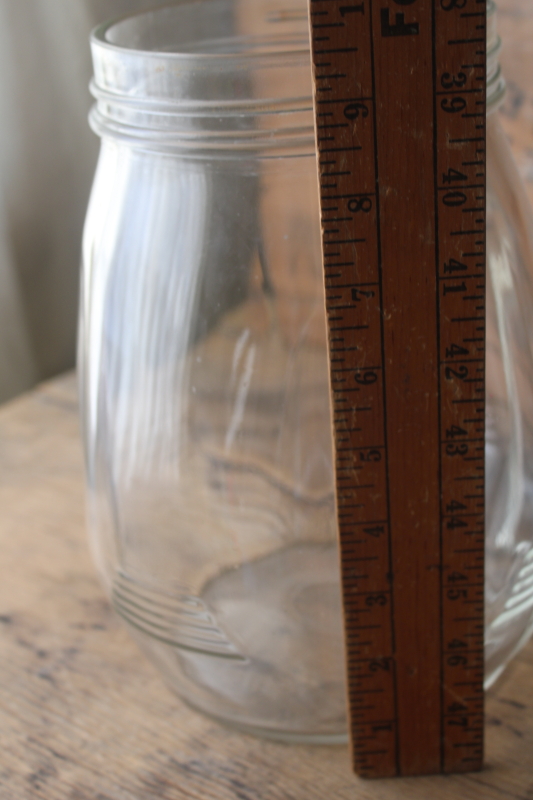 photo of vintage glass jar for Dazey No 4 butter churn, tulip shape wide mouth glass jar replacement  #4