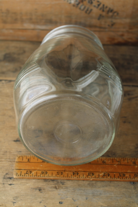 photo of vintage glass jar for Dazey No 4 butter churn, tulip shape wide mouth glass jar replacement  #6