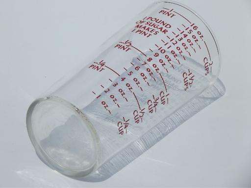 photo of vintage glass kitchen measure, measuring glass for canning & jelly making #3