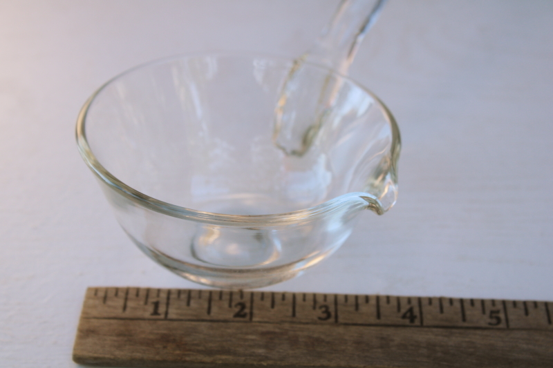 photo of vintage glass ladle for a punch bowl, holiday or wedding serveware #2