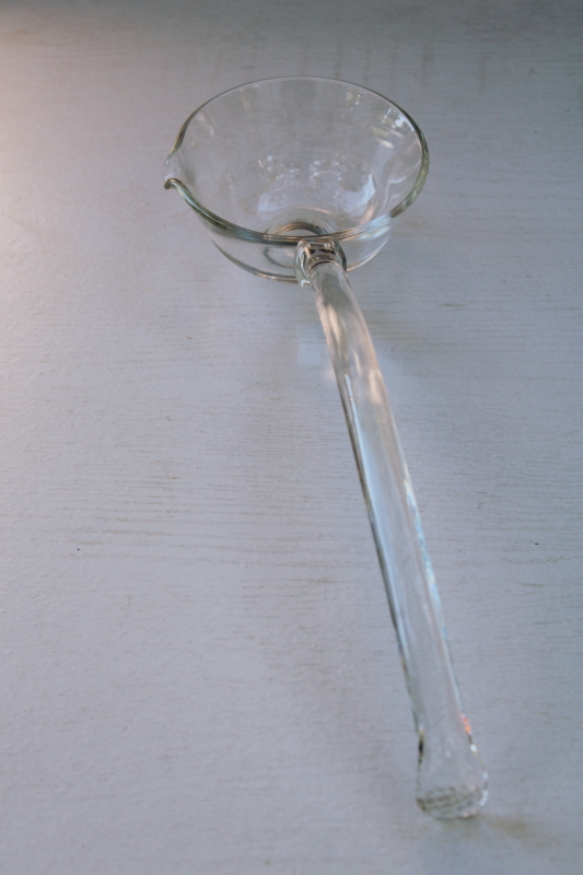 photo of vintage glass ladle for a punch bowl, holiday or wedding serveware #3