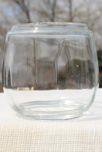 photo of vintage glass lantern globe, replacement lamp shade for railroad or barn lantern #1