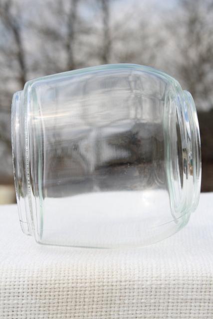 photo of vintage glass lantern globe, replacement lamp shade for railroad or barn lantern #2