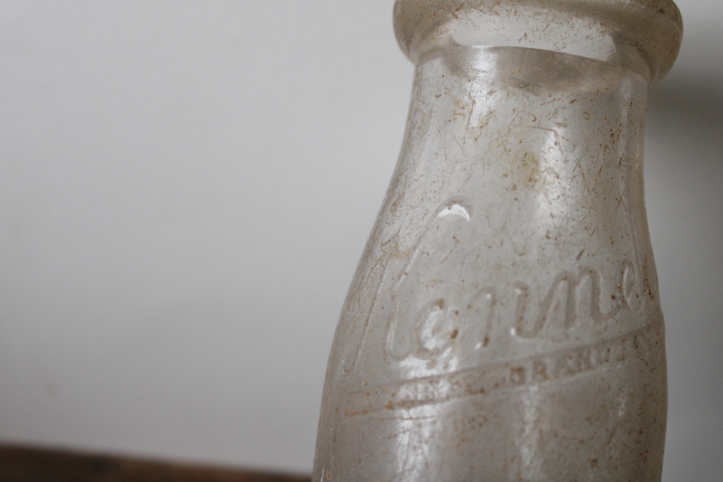 photo of vintage glass milk bottle embossed for the Kennedy dairy, Madison Wisconsin  #2