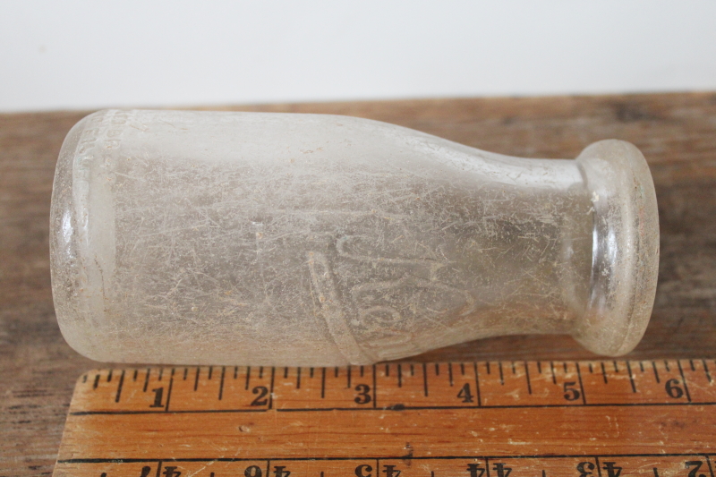 photo of vintage glass milk bottle embossed for the Kennedy dairy, Madison Wisconsin  #5