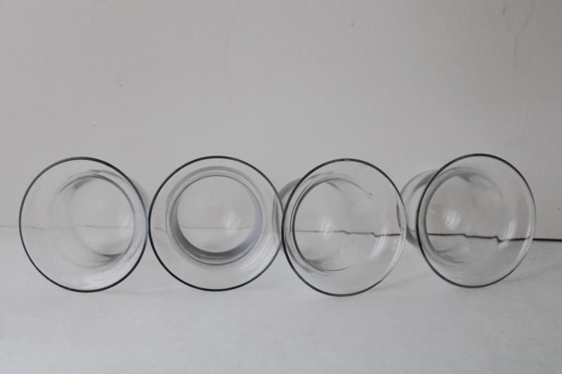 photo of vintage glass mini cloches hand blown glass bell shaped display domes set of four #3