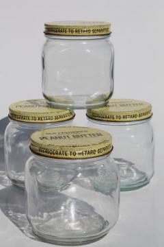 catalog photo of vintage glass pantry jars lot, large glass jar canisters for bulk food storage