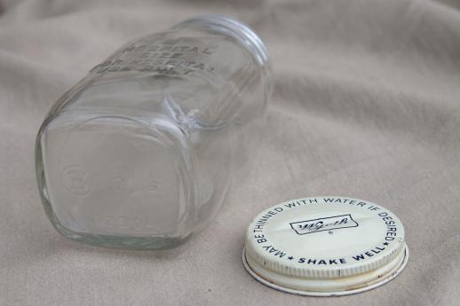 photo of vintage glass pharmacy medicine bottle embossed Wyeth hospital use half-pint jar #4