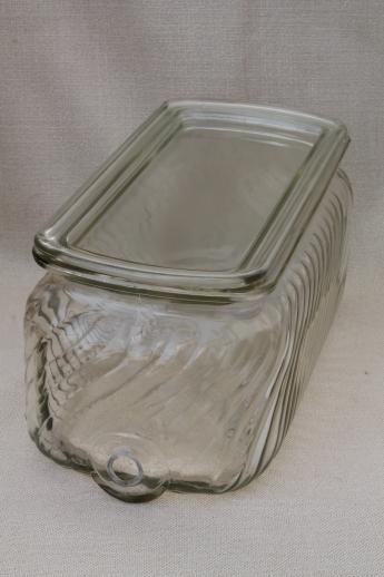 photo of vintage glass refrigerator jar, tea jar / water cooler for dispenser tap #1