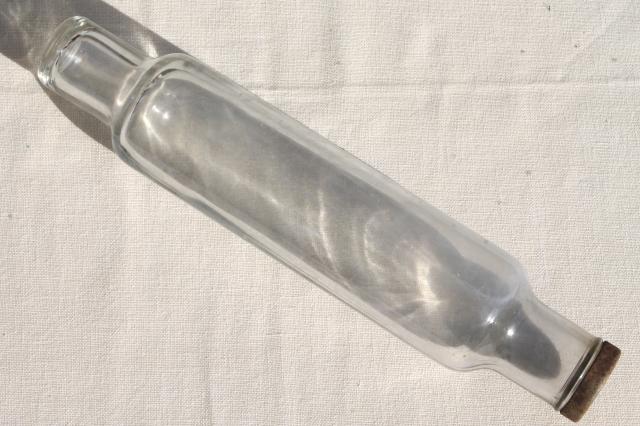 photo of vintage glass rolling pin, Roll-Rite ice water rolling pin w/ Good Housekeeping seal #2
