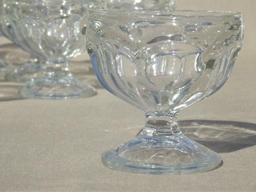 photo of vintage glass sherbets, ice cream dishes or dessert bowls set of 12 #2