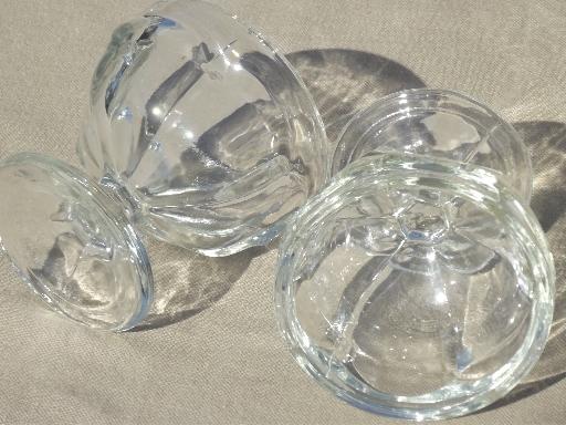 photo of vintage glass sherbets, ice cream dishes or dessert bowls set of 12 #3