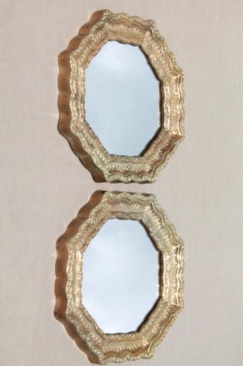 photo of vintage gold rococo boudoir collection, perfume tray, metal sconces, baroque mirrors #12