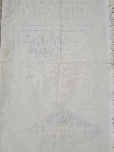 photo of vintage grain sack seed bag lot, primitive old natural cotton fabric #2