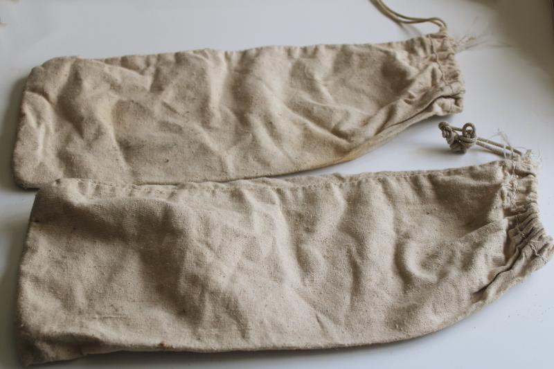 photo of vintage grain sacks, drawstring cotton bags printed for Wisconsin Dept of Agriculture  #5