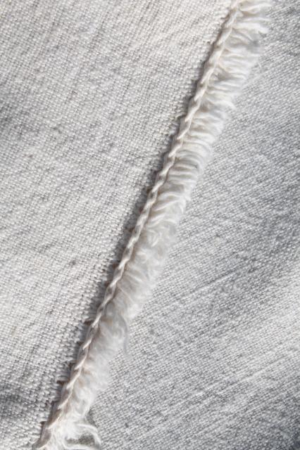 photo of vintage grain sacks, heavy old homespun type cotton fabric feed / seed bags lot #5