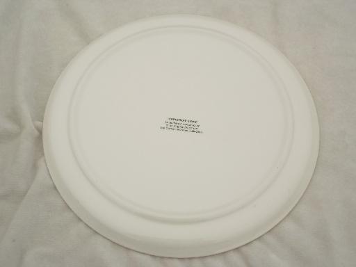 photo of vintage green Currier & Ives Christmas Snow print cake plate or round tray #4