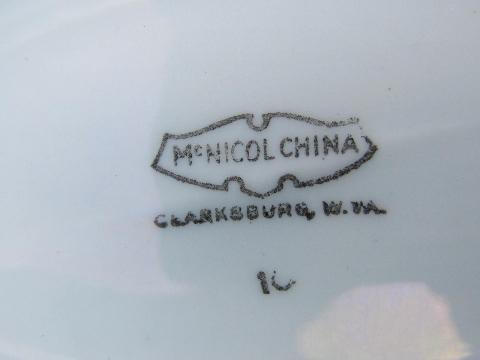 photo of vintage green band restaurant china, ironstone butter plate & pats #5