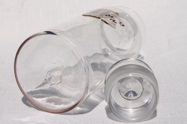 photo of vintage hand blown glass bottle, large antique pharmacy jar from chemist's apothecary #7