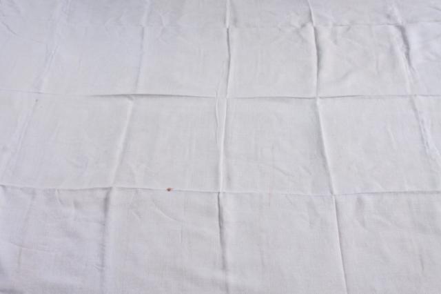 photo of vintage hand embroidered linen cotton table linens, napkins, placemats, card table cloth #5