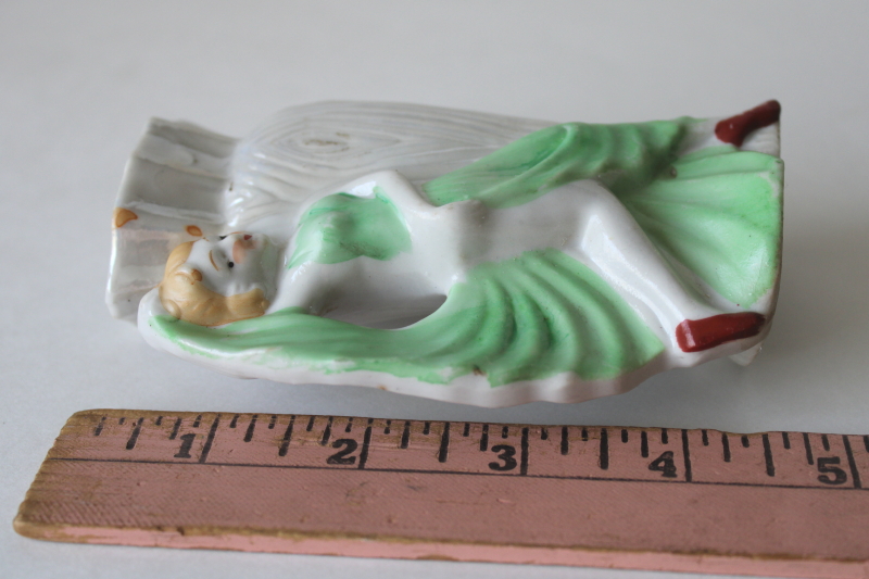 photo of vintage hand painted Japan miniature vase flapper girl dancer china figurine #2