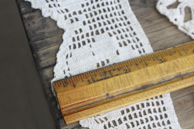 photo of vintage handmade crochet lace edgings & insertion, salvaged antique sewing trims #9