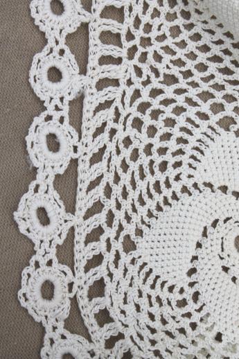 photo of vintage handmade lace christening bonnet, cotton crochet lace bonnet baby cap #4