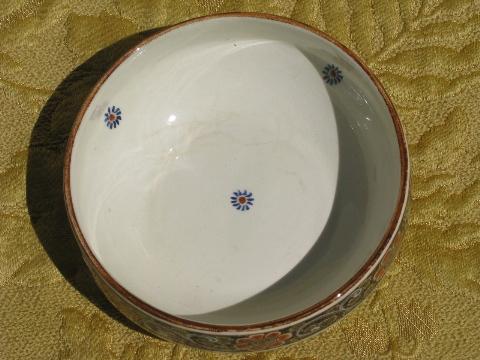 photo of vintage hand-painted Delft pottery polychrome bowl signed and numbered #3