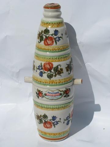 photo of vintage hand-painted Italian ceramic wine decanter w/ carriage #3