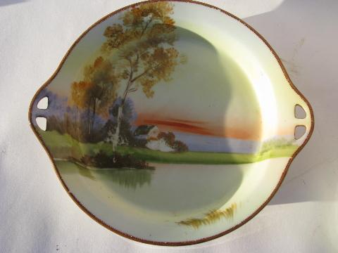 photo of vintage hand-painted Japan chinaware, porcelain cups & saucers, tea set pieces #2