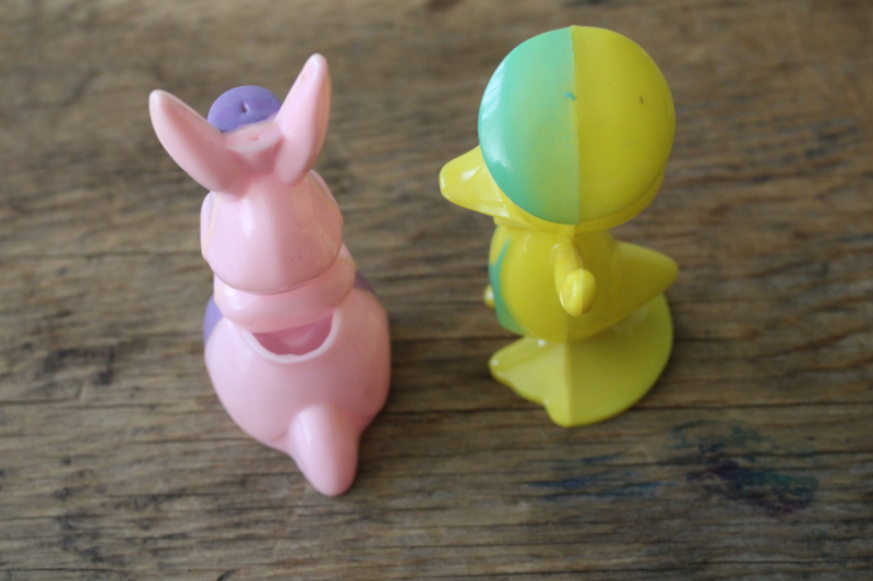 photo of vintage hard plastic Easter bunny & duck toys, Rosbro or Knickerbocker  #4