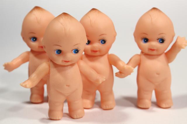 photo of vintage hard plastic baby dolls & kewpie dolls, cherub babies to dress in doll clothes #8