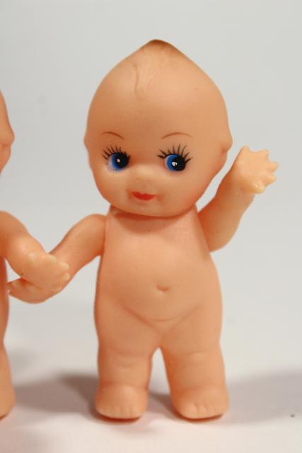 photo of vintage hard plastic baby dolls & kewpie dolls, cherub babies to dress in doll clothes #9