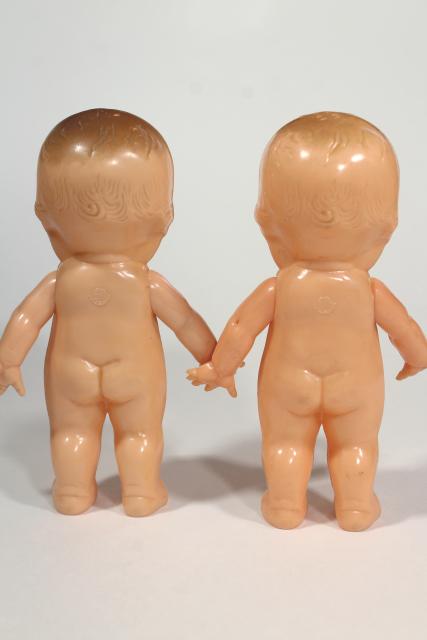 photo of vintage hard plastic baby dolls & kewpie dolls, cherub babies to dress in doll clothes #15