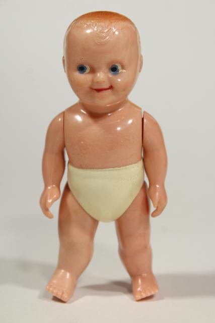 photo of vintage hard plastic baby dolls & kewpie dolls, cherub babies to dress in doll clothes #18