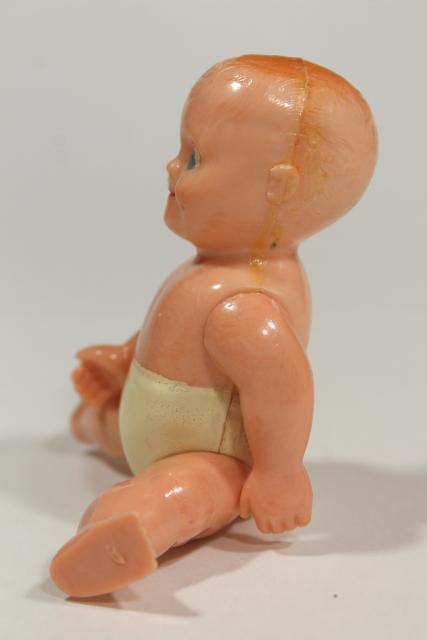 photo of vintage hard plastic baby dolls & kewpie dolls, cherub babies to dress in doll clothes #19