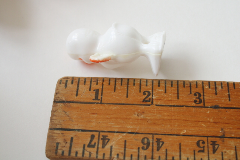 photo of vintage hard plastic toys, chickens lot Knickerbocker rooster, baby chick, egg laying hen #5