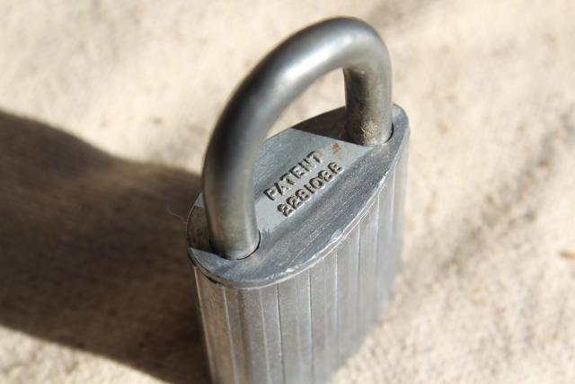 photo of vintage hardened steel locks, no keys - Slaymaker, Illinois, Globemaster, BiltRite #14