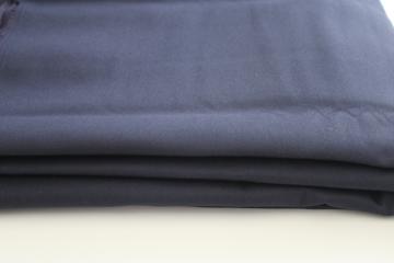 catalog photo of vintage heavy cotton twill fabric, uniform or workwear / outerwear weight, navy blue