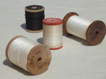 catalog photo of vintage heavy duty thread, for leather work, canvas sewing, buttons