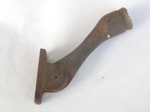 photo of vintage heavy old iron fold-up doorstop for swinging door #3