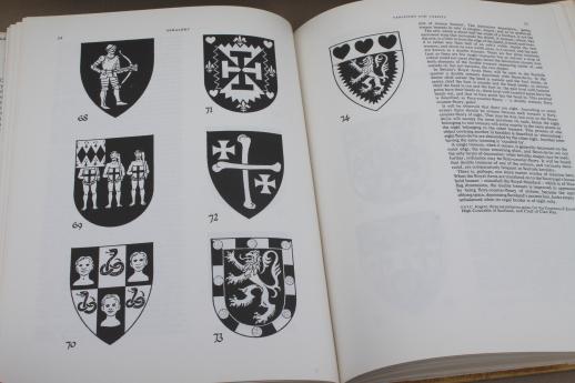 photo of vintage heraldry design w/ color coat of arms illustrations shields, charges & crests #4