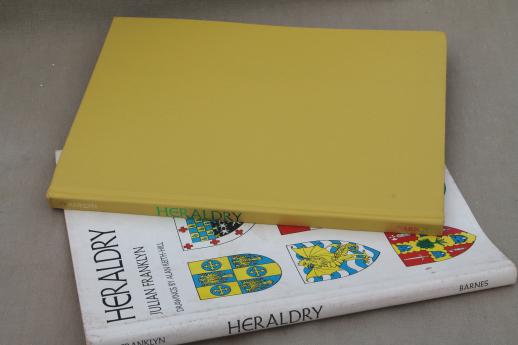 photo of vintage heraldry design w/ color coat of arms illustrations shields, charges & crests #6